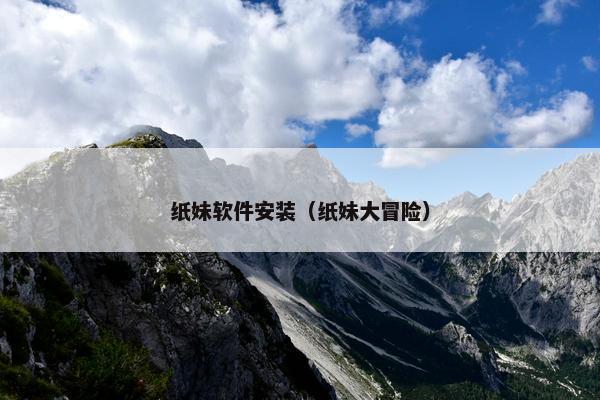 纸妹软件安装（纸妹大冒险）