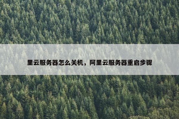 里云服务器怎么关机，阿里云服务器重启步骤