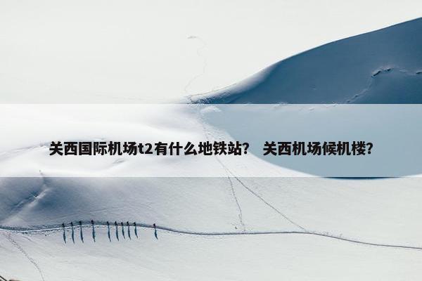 关西国际机场t2有什么地铁站？ 关西机场候机楼？