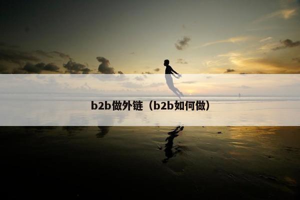 b2b做外链（b2b如何做）