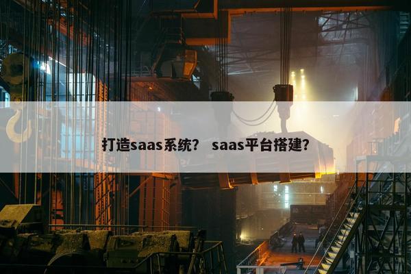打造saas系统？ saas平台搭建？