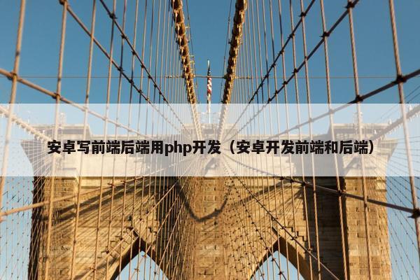 安卓写前端后端用php开发（安卓开发前端和后端）
