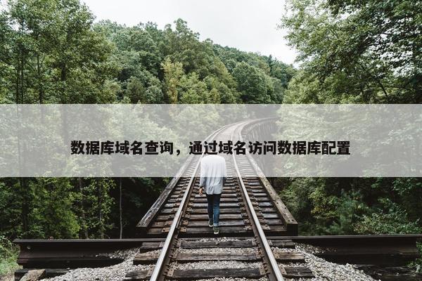 数据库域名查询，通过域名访问数据库配置