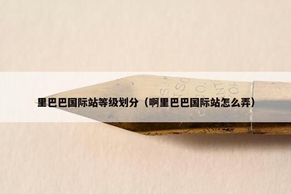 里巴巴国际站等级划分（啊里巴巴国际站怎么弄）