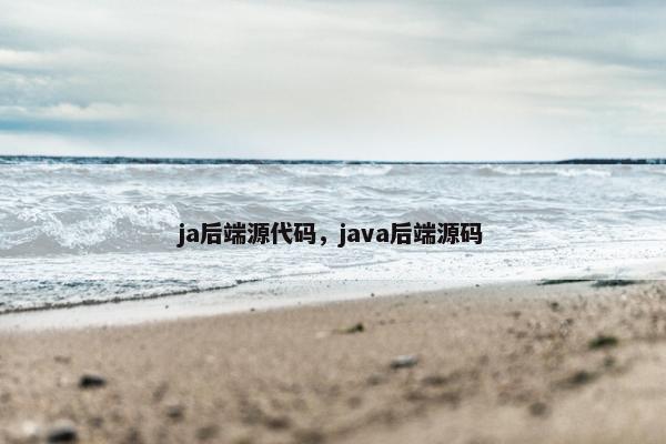 ja后端源代码，java后端源码