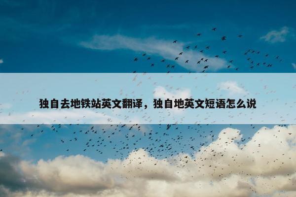 独自去地铁站英文翻译，独自地英文短语怎么说