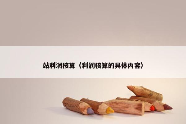 站利润核算（利润核算的具体内容）