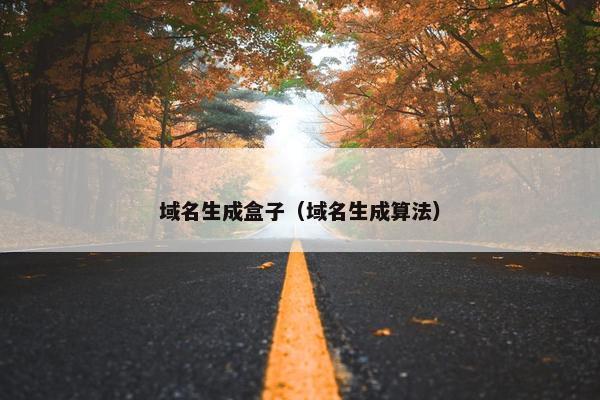 域名生成盒子（域名生成算法）