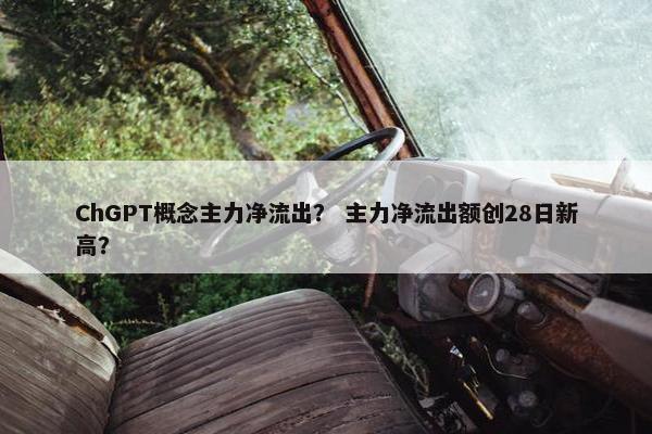 ChGPT概念主力净流出？ 主力净流出额创28日新高？