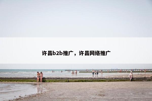 许昌b2b推广，许昌网络推广