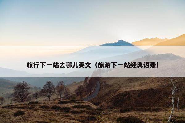 旅行下一站去哪儿英文（旅游下一站经典语录）