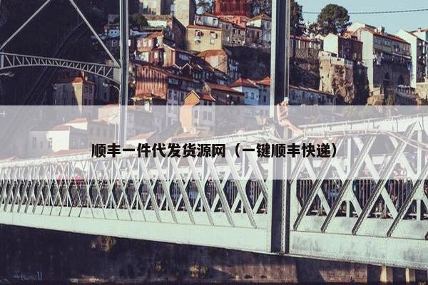 顺丰一件代发货源网（一键顺丰快递）