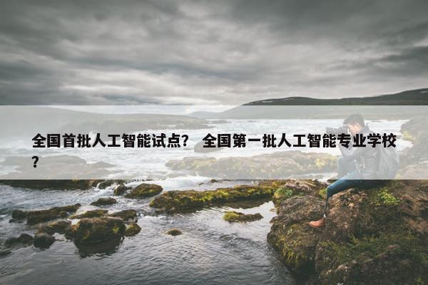 全国首批人工智能试点？ 全国第一批人工智能专业学校？