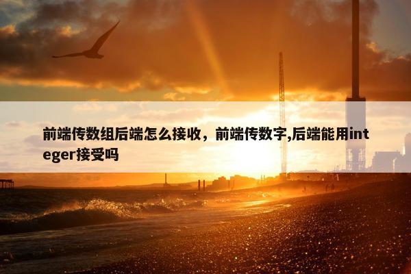 前端传数组后端怎么接收，前端传数字,后端能用integer接受吗