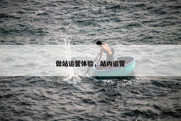 做站运营体验，站内运营