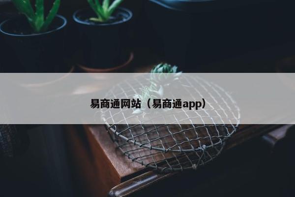 易商通网站（易商通app）