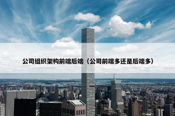 公司组织架构前端后端（公司前端多还是后端多）