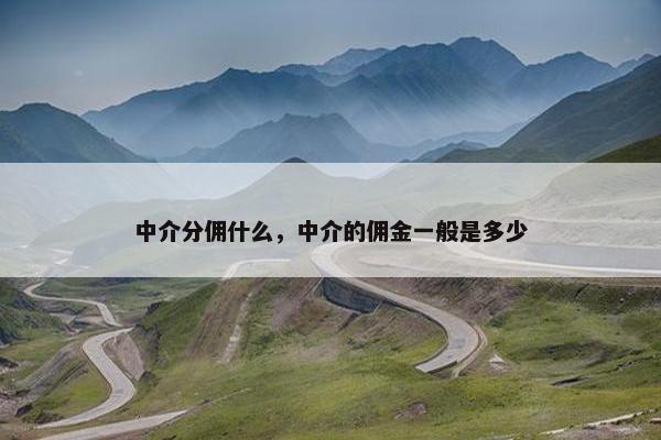 中介分佣什么，中介的佣金一般是多少