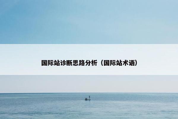 国际站诊断思路分析（国际站术语）