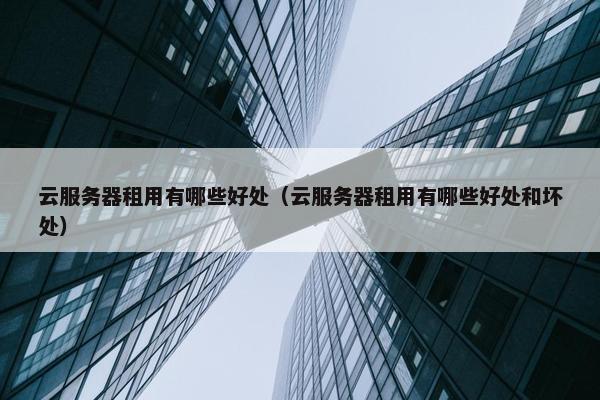 云服务器租用有哪些好处（云服务器租用有哪些好处和坏处）