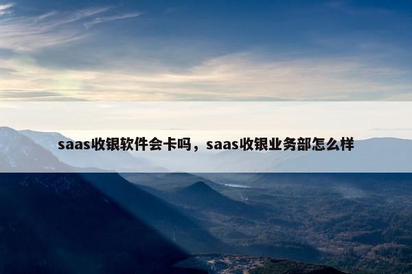 saas收银软件会卡吗，saas收银业务部怎么样