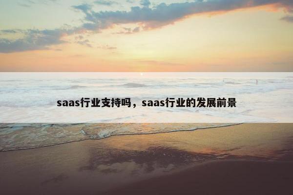 saas行业支持吗，saas行业的发展前景