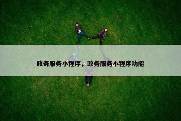 政务服务小程序，政务服务小程序功能