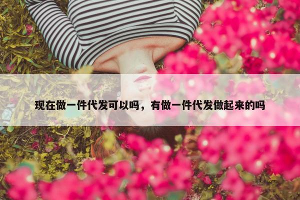 现在做一件代发可以吗，有做一件代发做起来的吗
