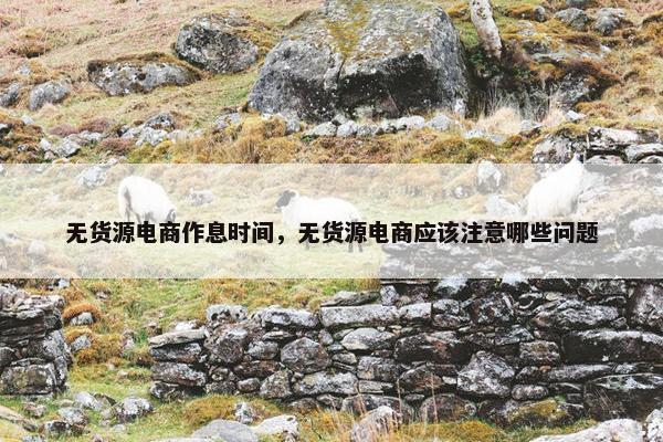 无货源电商作息时间，无货源电商应该注意哪些问题