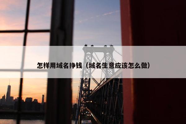 怎样用域名挣钱（域名生意应该怎么做）