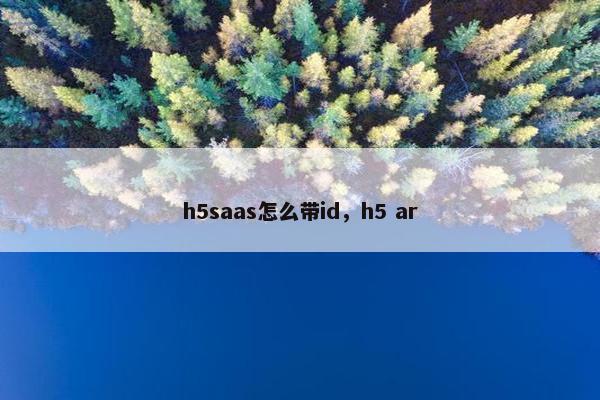 h5saas怎么带id，h5 ar