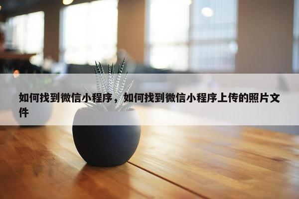 如何找到微信小程序，如何找到微信小程序上传的照片文件