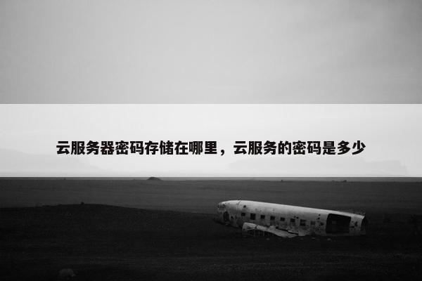 云服务器密码存储在哪里，云服务的密码是多少
