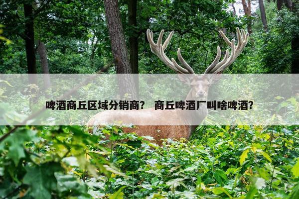 啤酒商丘区域分销商？ 商丘啤酒厂叫啥啤酒？