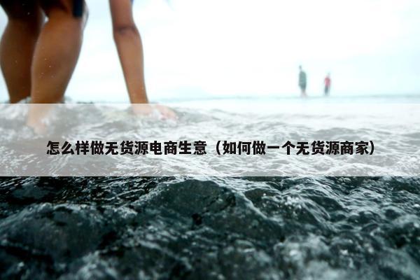 怎么样做无货源电商生意（如何做一个无货源商家）