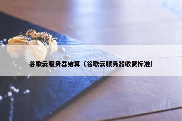 谷歌云服务器结算（谷歌云服务器收费标准）