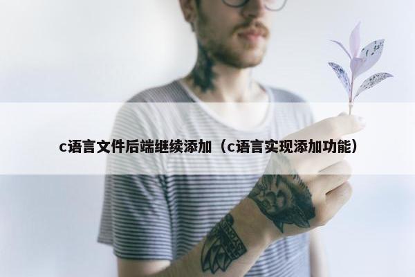 c语言文件后端继续添加（c语言实现添加功能）