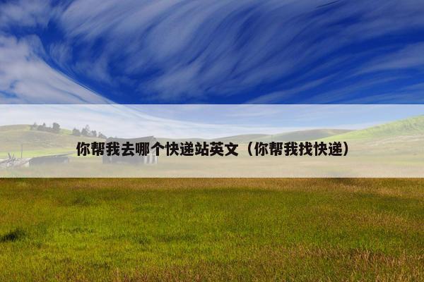你帮我去哪个快递站英文（你帮我找快递）