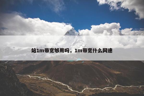 站1m带宽够用吗，1m带宽什么网速