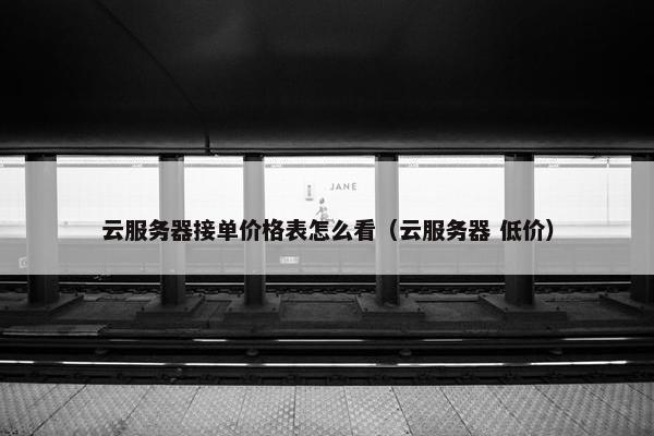 云服务器接单价格表怎么看（云服务器 低价）