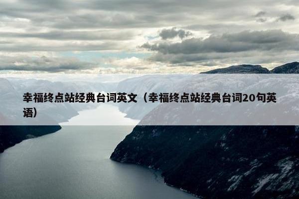 幸福终点站经典台词英文（幸福终点站经典台词20句英语）