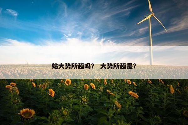 站大势所趋吗？ 大势所趋是？