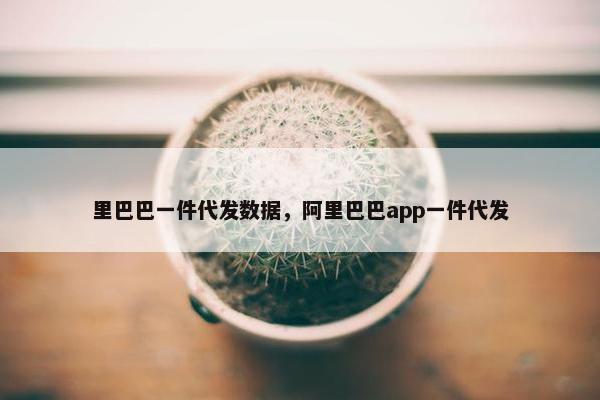 里巴巴一件代发数据，阿里巴巴app一件代发