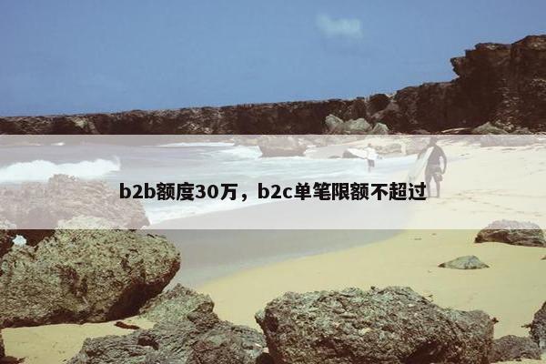 b2b额度30万，b2c单笔限额不超过