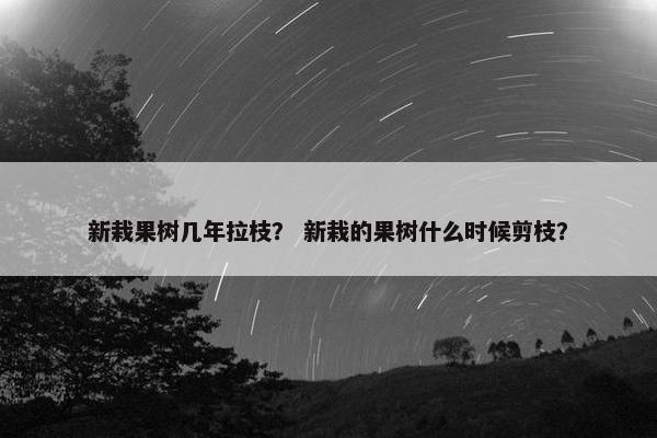 新栽果树几年拉枝？ 新栽的果树什么时候剪枝？