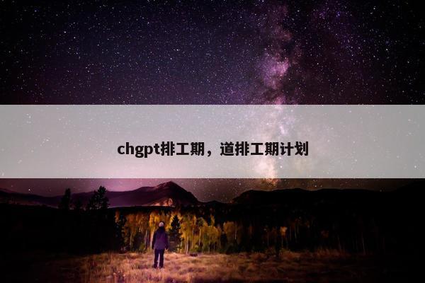 chgpt排工期，道排工期计划