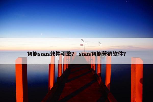 智能saas软件引擎？ saas智能营销软件？