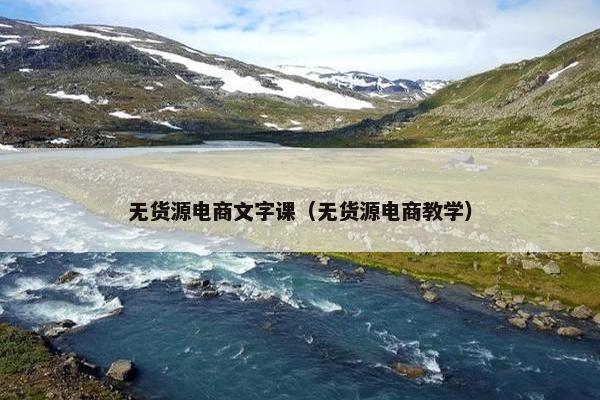 无货源电商文字课（无货源电商教学）