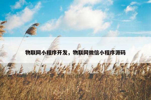 物联网小程序开发，物联网微信小程序源码
