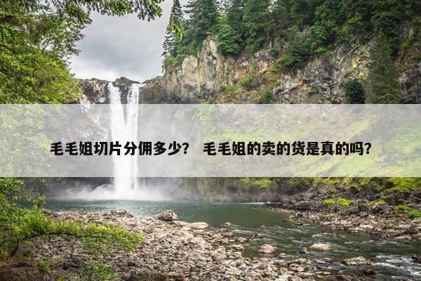 毛毛姐切片分佣多少？ 毛毛姐的卖的货是真的吗？